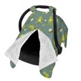 thumbnail image 2 of Sigee Cute Yoga Frogs Print Multi-use Stretchy Baby Car Seat Cover - Nursing Breastfeeding Canopy, Infant Stroller and High Chair Cover, 2 of 9
