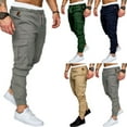 thumbnail image 2 of Men's Slim Fit Cargo Pants Casual Drawstring Long Trousers Pencil Jogger Sports Sweatpants, 2 of 7
