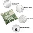 thumbnail image 4 of JRXY Sage Green Decorative Dahlia Boho Lumbar Pillow Covers, Geometric Floral Elegant Gray Green White Decor Rustic Farmhouse Throw Pillows Cushion Cases for Sofa Bed Decorations,Set of 2 White, 4 of 6
