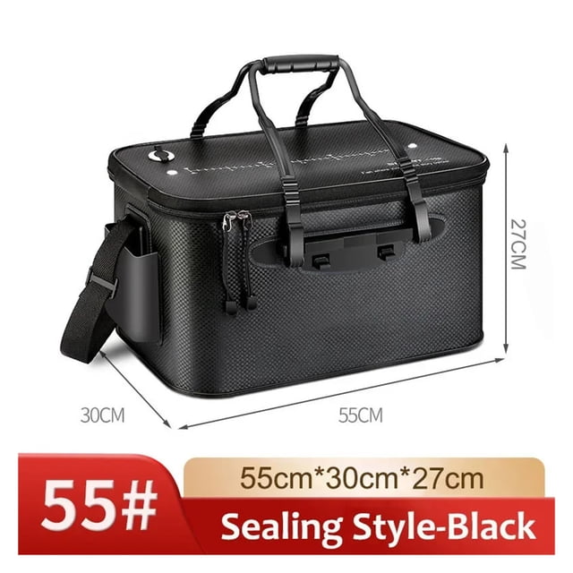 Fishing Tools Foldable Live Fish Bucket EVA Sealing Waterproof Fish Bag Outdoor Angling Fishing Tank ,Versatile Storage