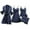 Navy, variant on Lindreshi Lingerie Sets for Women Lingerie Women Silk Lace Robe Dress Sleepwear Nightdress Pajamas Set