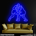 thumbnail image 3 of Craftnamesign Wrestling Neon Sign, Wrestling Arena Wall Decor, Man Cave Wall Art, 3 of 5