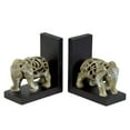 thumbnail image 2 of Urban Trends Collection UTC80145-AST: Resin Elephant Figurine with Cutout Design Bookend Assortment of Two Glaze Finish Champagne, 2 of 2
