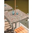 thumbnail image 3 of Square Outdoor Tablecloth with Umbrella Hole Bohemia Outside Table Cloth Waterproof Patio Table Cover Retro Farmhouse Ethnic Flowers Pattern Boho Zipper Tablecloths for Picnic Camping 54x54 Inch, 3 of 8