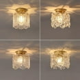 thumbnail image 7 of FSLiving Adjustable Light, Zipper Switch 12V Retro RV Industrial Crystal Clear Cover Decorative Ceiling Hallway Light, E26 E27 Socket Semi Flush Mount Interior Lighting for RV Camper Corridor, 7 of 7