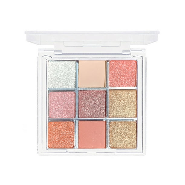 Paleta de sombras de ojos con purpurina, resistente al agua y de larga duración.