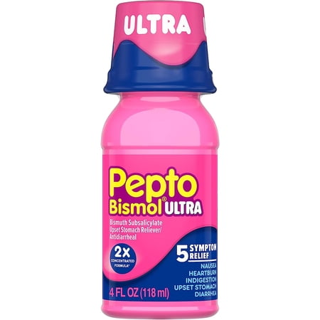 Pepto Bismol Max Strength Upset Stomach Reliever 5 Symptom, 4 oz, 6 Pack