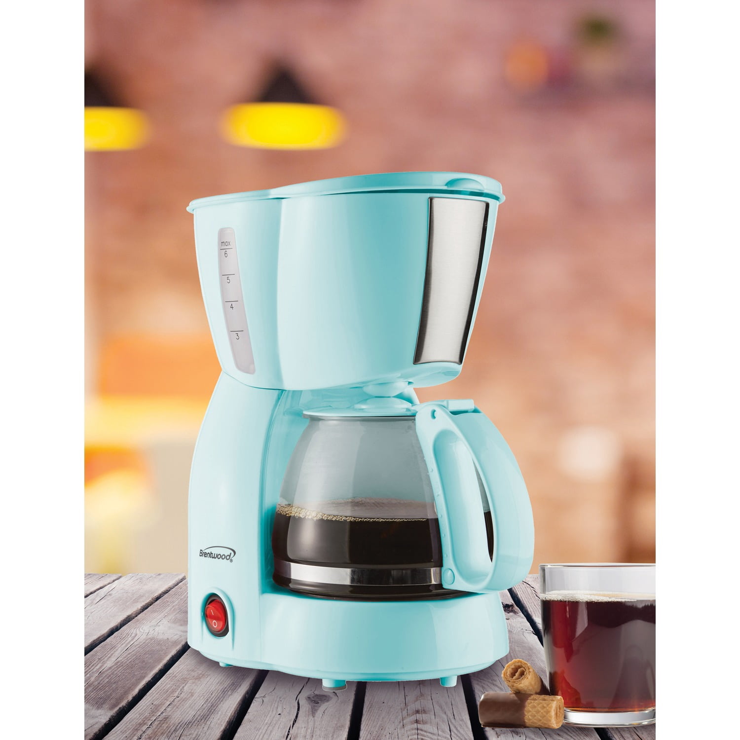 Brentwood 650-Watt 4-Cup Coffee Maker (Blue), TS-213BLPT