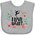 thumbnail image 3 of Inktastic Ballerina Dancer I Love Ballet Girls Baby Bib, 3 of 4