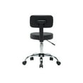 thumbnail image 5 of Homestock Modern Motifs Drafting Stool, Set Of 2, Ergonomic Design, Home, Office Chair/Stool, Adjustable Height Stool, Faux Leather Upholstery, Heavy-Duty Casters For Mobility-Color:Black, 5 of 9