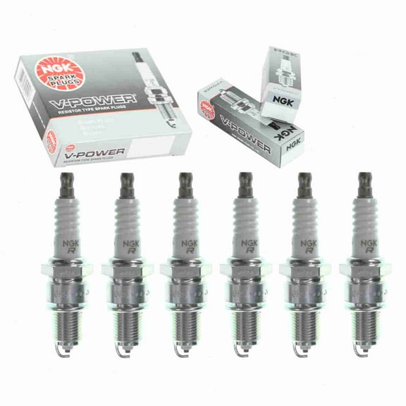 6 pc NGK 2851 V-Power Spark Plugs for 1765190 3022 3203 3204 4263 64 64BP 64DP 64DP2 7501 7595 AGR22 AGR22C AGR32 AGR32C AGS32CF4 CR42CXLS E3.46 R42CXLS R42XLS R42XLS6 R43XLS W16EPR-U10 W7DCR WR6D