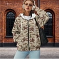 thumbnail image 4 of Garronmavis Western Horse Women's Zip Up Sweatshirt Breathable Elastic Women Full-Zip Hoodie Oversized Stylish Long Sleeve Winter Fall Outfits Fashion Clothes with Pockets, 4 of 7