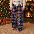 thumbnail image 2 of JAJAHO Boys Girls Pajamas Pants Christmas Sleepwear Bottoms Sizes 3-14 Wide Leg Kids Loungewear Pants, 2 of 6