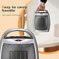 thumbnail image 4 of Space Heater,ETL Certified Ceramic Small Heater Indoor Use Thermostat,1500W/750W Electric Portable Heater Fan for Dorm/Office/kitchen,SILVER, 4 of 7