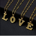 thumbnail image 3 of Fashion Initial Letter Necklace, Tiny Alphabet Pendant Gold Color Necklace, 3 of 11