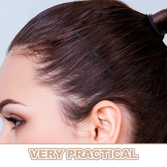 SKISUNO 100Pcs Black Curved Bobby Pins for Thick Hair Non Slip Metal Hair Clips for Updos