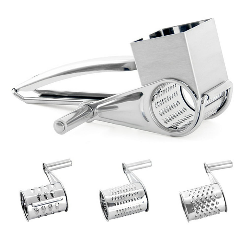 Stainless Steel Cheese Grater Hand Crank Rotary Blades Vegetable Grinder Kitchen New Walmart