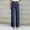 Dark Blue, variant on Womens Pants, Drape High Rise Pull-On Stretch Pants (Beige L)