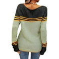 thumbnail image 6 of Ashirexll Pullover Sweaters for Women Winter Sweaters Striped Color Matching Pullover Sweater Long Sleeve Comfortable, 6 of 6