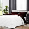 thumbnail image 4 of DNG Creations 5 Piece Reversible Diamond Pattern Comforter All Season 550 GSM - California King - Size ( Wine/White Colour ) 800 Threads Count, 100% Egyptian Cotton, 4 of 7