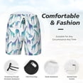 thumbnail image 6 of Picia Cool Giraffe pattern Mens Swim Trunks with Compression Liner Stretch Beach Shorts Quick Dry with Zipper Pockets No-Chafing Board Shorts-Small, 6 of 9