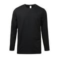 thumbnail image 2 of 3 Pack Men's T-Shirts Cotton Long Sleeve Crew Neck Classic Fit Tee Regular Big & Tall S-3XL Workout Breathable Casual Menswear Tops Streetwear Solid, 2 of 2