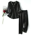 thumbnail image 2 of Sngxgn Women’s Pajama Set - Nightgown for Women(Black,M), 2 of 6