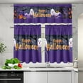 thumbnail image 5 of Cute Ghost Kitchen Curtains Window Halloween Curtains Valance and Tier Set 3 Piece Set Rod Pocket Short Curtains, Vintage Farmhouse Kitchen Dining Room Decor, 5 of 6