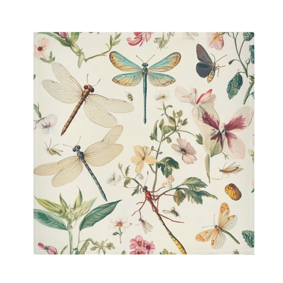 Qxltty Dragonfly Print Painting Napkins 20×20in Perfect for Parties Dinners Weddings Cocktail Housewarming Cloth Napkins Set of 6