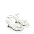 thumbnail image 3 of DREAM PAIRS Women's Flower Wedding Heels Cute Square Toe Slingback Low Kitten Heels Sandals with Ankle Strap, 3 of 5