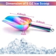 thumbnail image 2 of Rainbow Ice Scoop, Topboutique Ice Cream Scoop, Stainless Steel Cookie Scoop, 6 oz Dog Food Scoop, Sturdy Flour Scoop, Candy Scoop for Flour/Bean/Pet Food/ Ice, Dishwasher Safe, 2 of 8