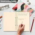 thumbnail image 2 of Spiral Journal Notebook Stripe with Gold College Ruled Notebook 8.3" x 5.7" A5 Lined Thick Paper Page, 2 of 6