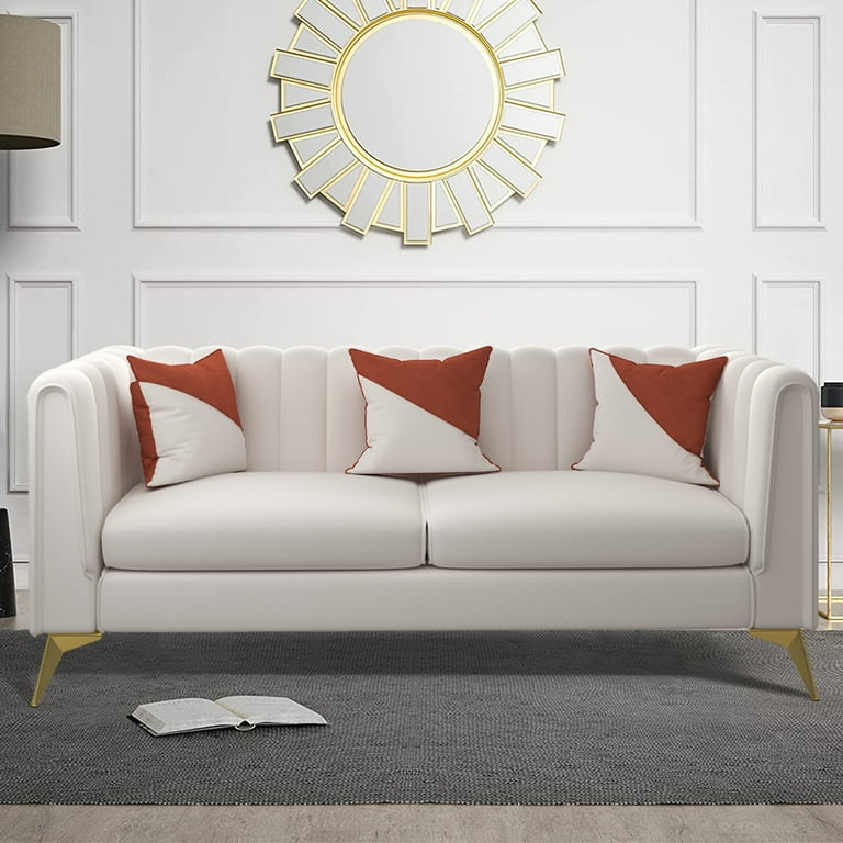 West Elm Beige Sofa with Removable Back Cushions, 61% Off