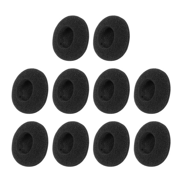Unique Bargains 10 Pcs Embouts de Remplacement en Mousse Douce pour Écouteurs Noir