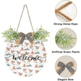 thumbnail image 2 of Cartoon Sloth Welcome Sign Farmhouse Front Porch Door Hanging Welcome Wreath for Holiday Wall Home 12 X 12 in Home Decor, 2 of 7