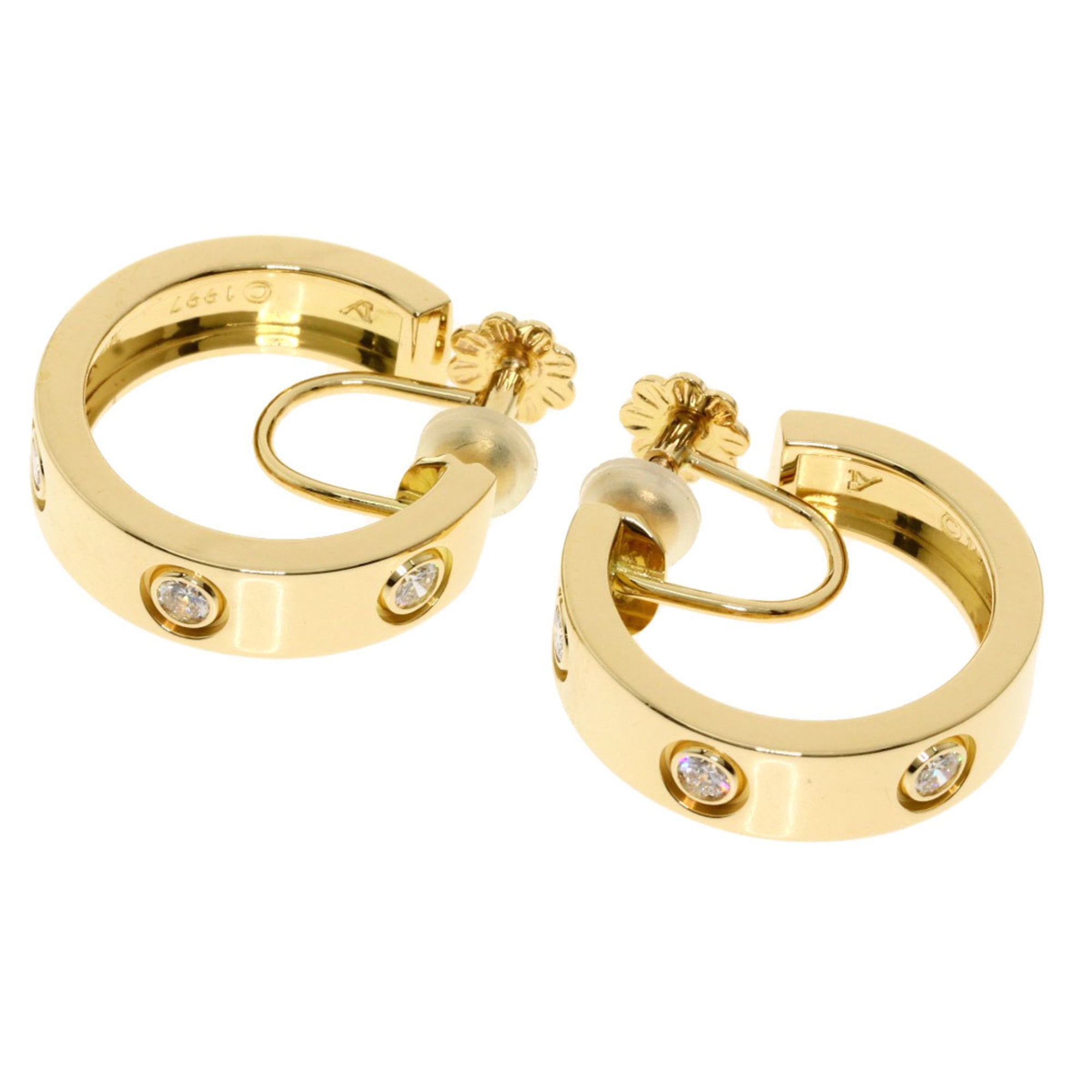 Cartier love earrings with diamonds hotsell