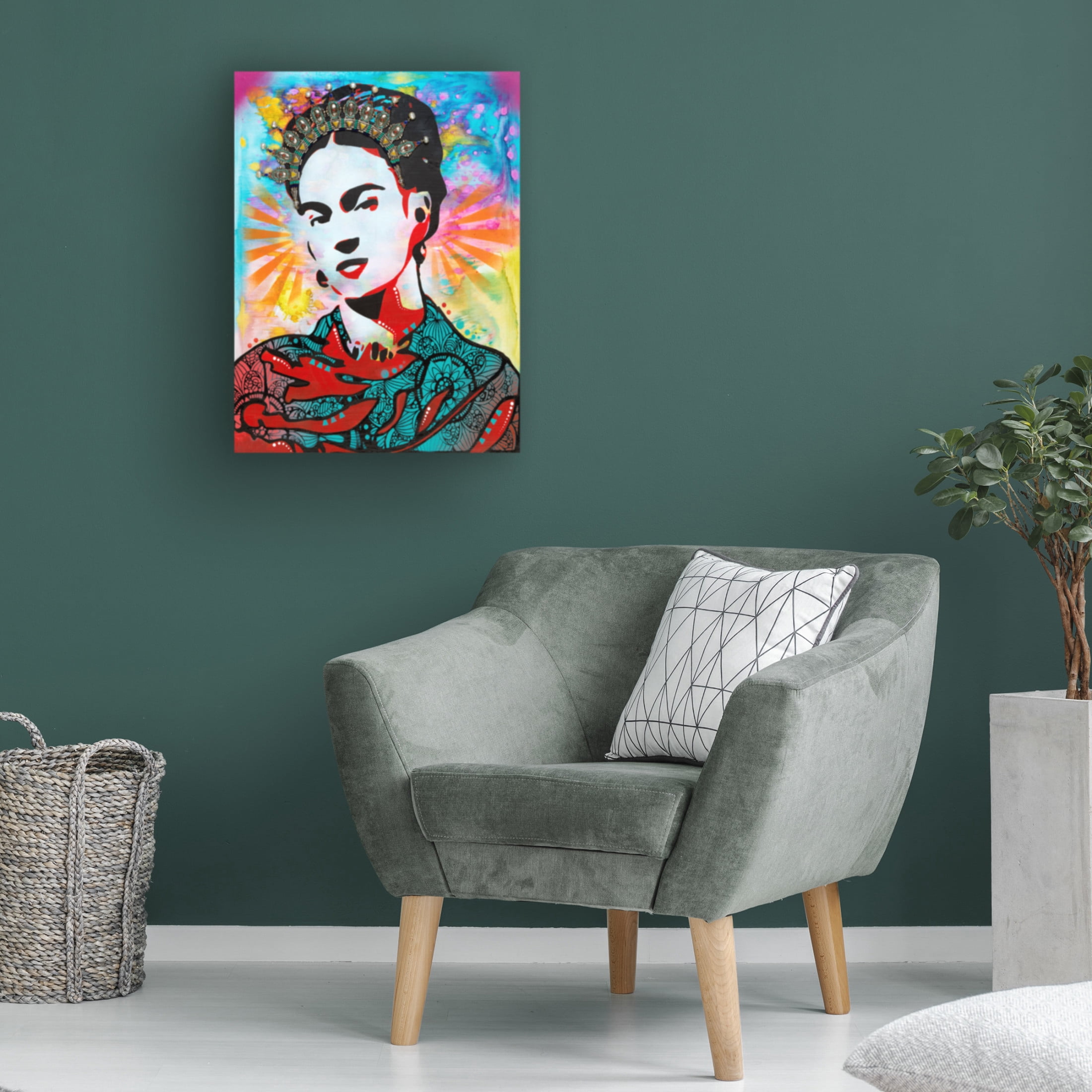 Canvas Wall Art - Dean Russo 'Kahlo' Wall Art for Living Room, Bedroom, or Office Décor by Trademark Fine Art - 24 x 32 Inches