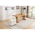 thumbnail image 3 of Chenille and Wood Frame - 360° Movement - Indoor Dining Spaces - Easy Placement, 3 of 6