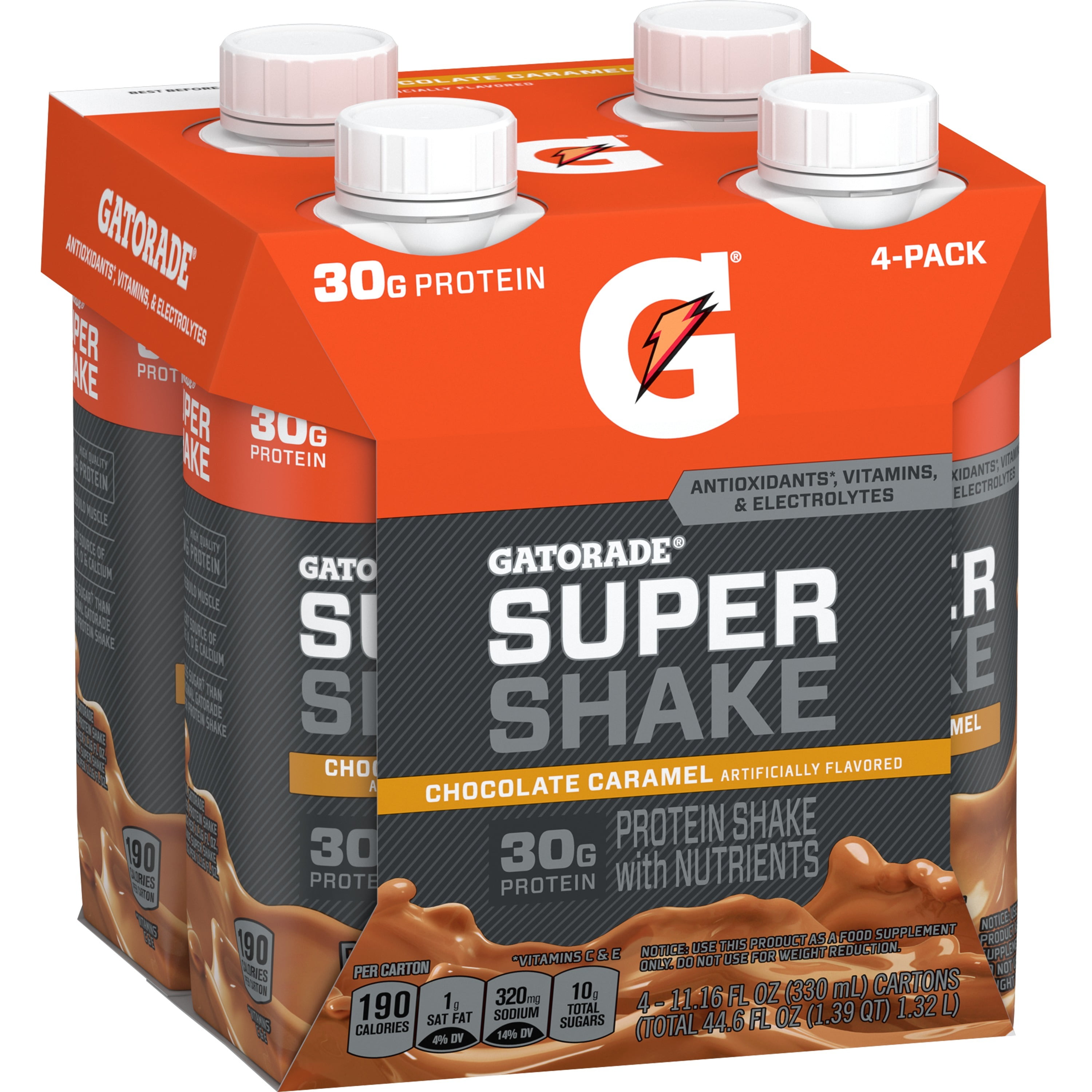 Gatorade Chocolate Super Protein Shake, 4-Pack