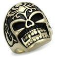 thumbnail image 1 of Men IP Antique Copper Stainless Steel Ring with Epoxy in Jet - Size 8, 1 of 1