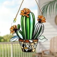 thumbnail image 4 of AYktou St. Patrick's Day Suncatchers, 8×8 Inch Imitation Cactus 2D Acrylic Stained Glass Window Hanging Ornament, Sun Catchers Pendants for Window Door Garden Home Decor Christmas Birthday Gifts, 4 of 6