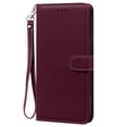 thumbnail image 1 of Étui S21FE S21 FE S 21 FE pour Samsung Galaxy S21 Plus Ultra, Étui Portefeuille en Cuir à Rabat pour Samsung Galaxy S21FE S21+ Ultra, Housse Rouge Vin - Sangle Samsung S21 Plus, 1 of 6