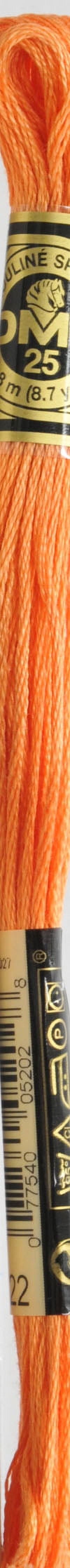 DMC Mouline 117-722 Six-Strand Embroidery Thread, Light Orange Spice, 8.7 Yards