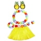 thumbnail image 5 of Falda De Hierba Hawaiana Con Corona De Flores Para Favores De Fiesta Amarillo Hawaiano SM SunniMix Falda de hierba hawaiana, 5 of 8