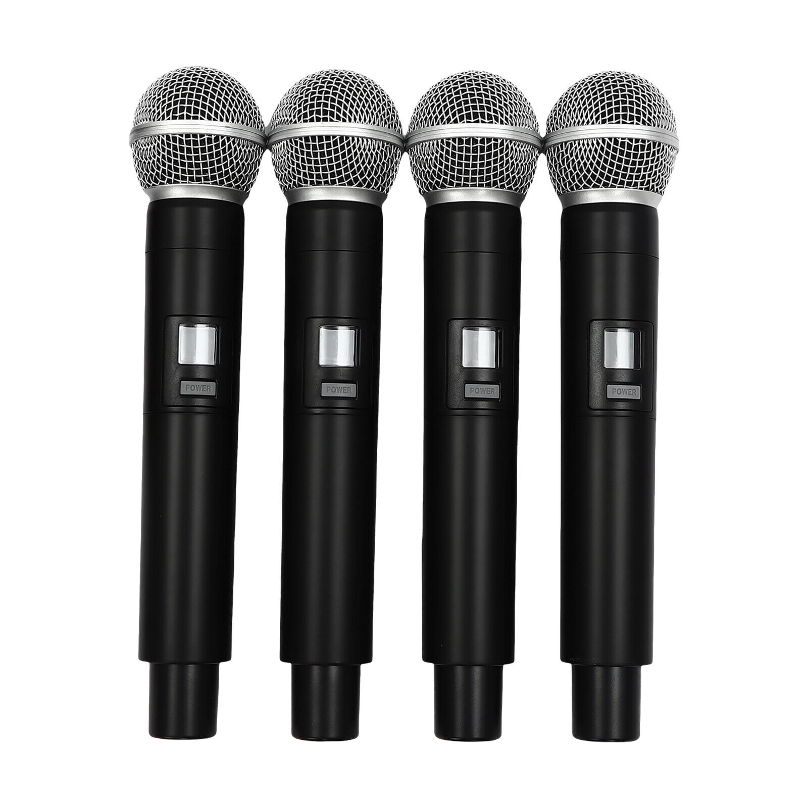 Wireless Microphone System with 4 Hand-held Microphones, 65.62ft Range, for Parties, DJs, Weddings, Karaoke, Home, KTV