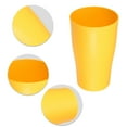 thumbnail image 4 of Unique Bargains 2pcs Bathroom Toothbrush Tumblers PP Cup for Bathroom Kitchen Color Yellow 4.92''x3.03'', 4 of 7