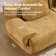 thumbnail image 5 of 118" Modular Cloud Sectional Sofa with Ottoman, Curved Modern Couch with Deep Seat, Compression Fabric Sectional Sofa for Living Room, Yellow, 5 of 8