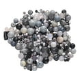 thumbnail image 3 of Kit para hacer joyas, accesorios de joyería DIY, pulsera DIY, cuentas de vidrio mixtas de 30 g Negro, 3 of 9