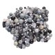 thumbnail image 3 of Kit para hacer joyas, accesorios de joyería DIY, pulsera DIY, cuentas de vidrio mixtas de 30 g Negro, 3 of 9