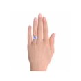 thumbnail image 2 of RYLOS Rings for Women Sterling Silver Ring Oval 8X6MM Gemstone & Diamonds Classic Design Blue Star Sapphire Jewelry for Women Size 10, 2 of 6